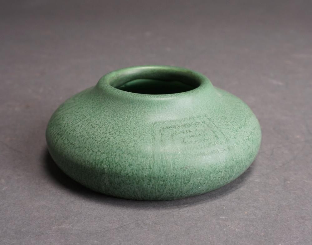 Appraisal: HAMPSHIRE POTTERY BULBOUS MATTE GREEN GLAZED VASE H IN CM