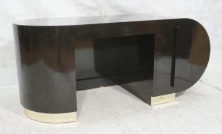 Appraisal: Black Modern Age Style Desk Black laminate curve Black Modern