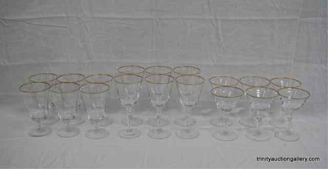 Appraisal: Fostoria Golden Belle pc pl st Stemware setProduced and water