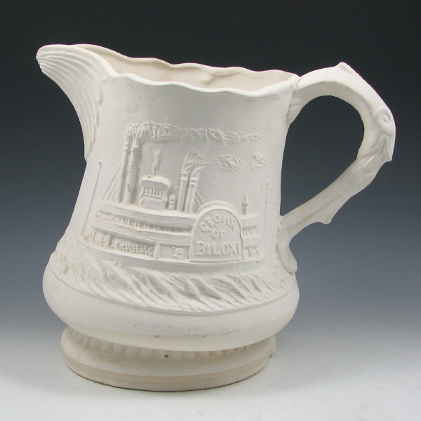 Appraisal: Pitcher proof with steamship design made from an old George