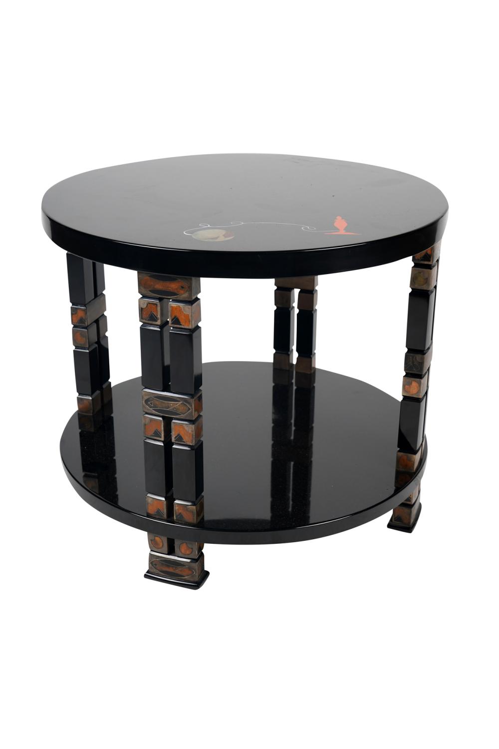 Appraisal: NICHOLAS MONGIARDO ART DECO-STYLE END TABLEcontemporary stamped signature and NM