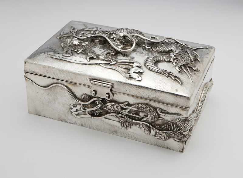 Appraisal: A Japanese Meiji Period silver box First half th century