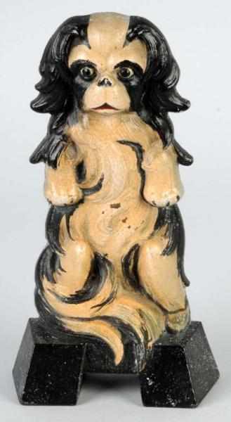 Appraisal: Cast Iron Japanese Spaniel Doorstop Description Made by Judd Company