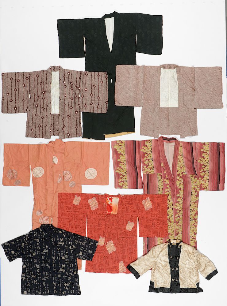 Appraisal: Collection of Old Silk Kimonos Garments Estate Collection of Old