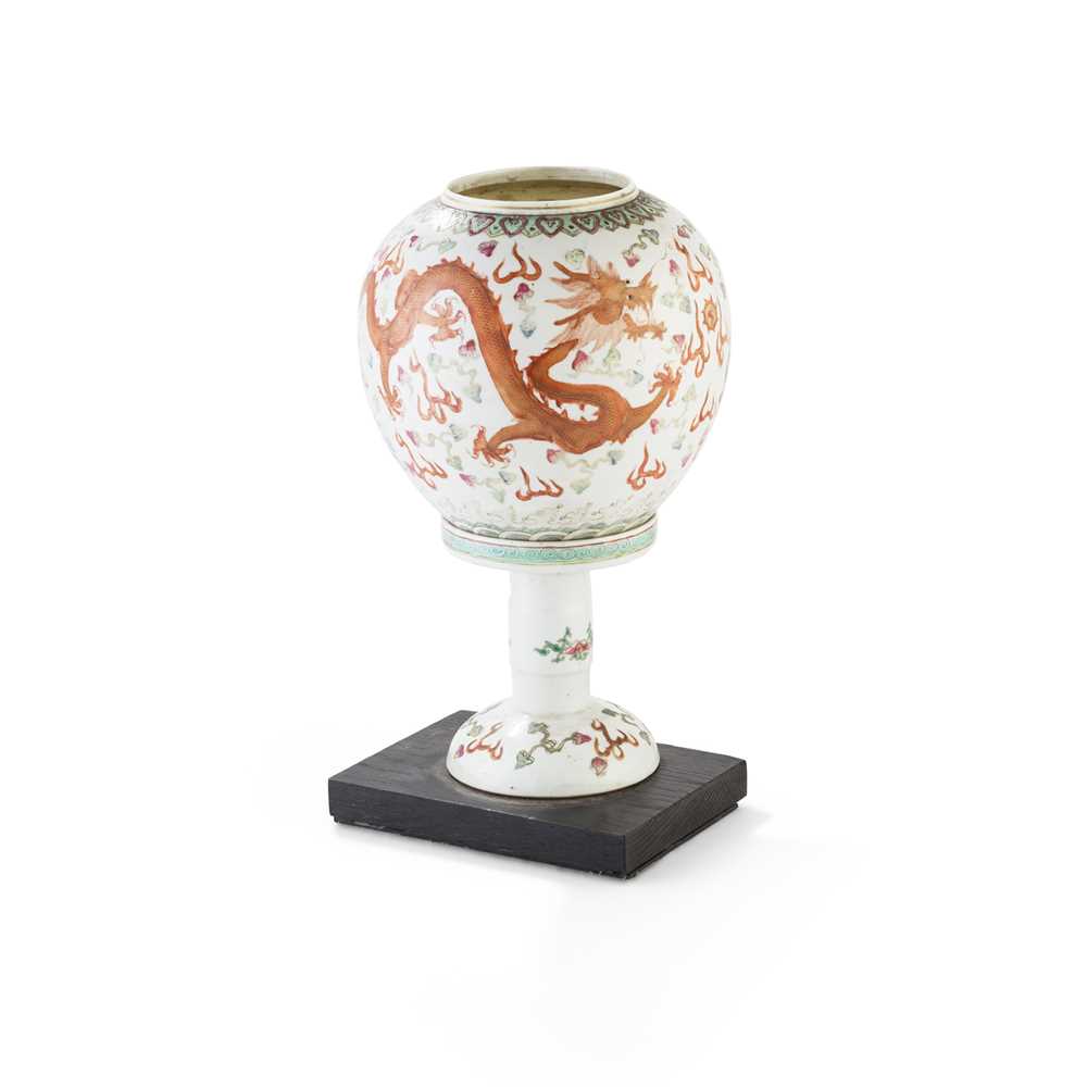 Appraisal: FAMILLE ROSE 'DRAGON AND PHOENIX' VASE QING DYNASTY TH CENTURY