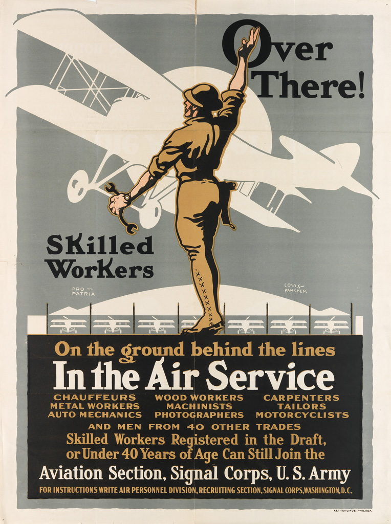 Appraisal: LOUIS FANCHER - OVER THERE IN THE AIR SERVICE Circa