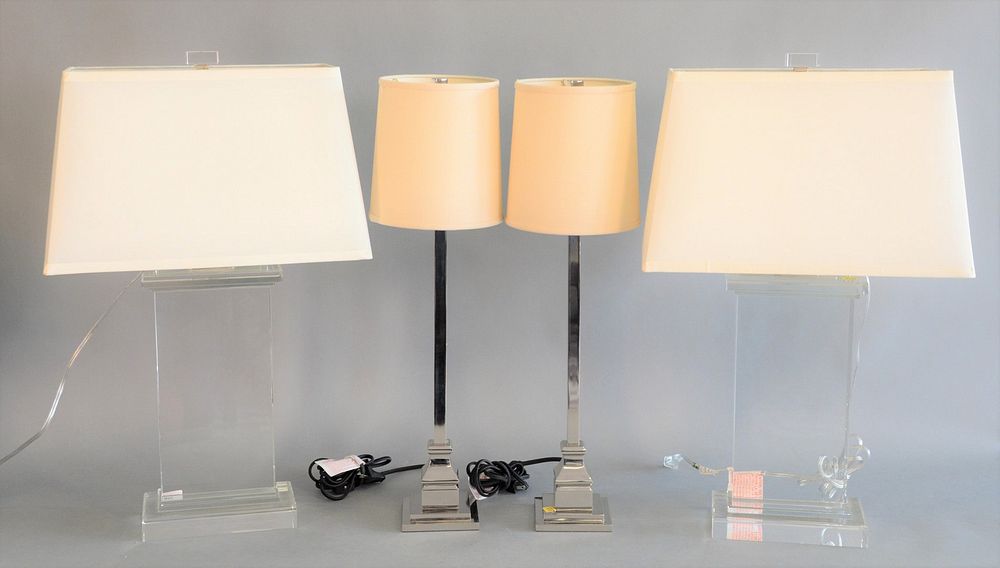 Appraisal: Pairs of Table Lamps to include pair Crystal Table Lamps