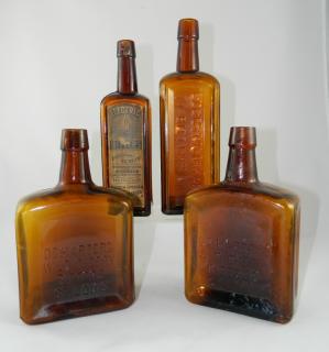 Appraisal: Bitters- amber- square marked vertically 'Electric Bitters' - 'H E