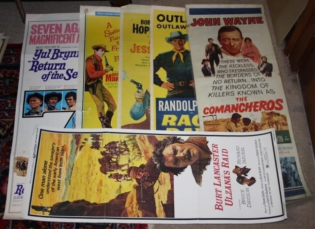 Appraisal: LOT OF VINTAGE MID-CENTURY WESTERN-GENRE MOVIEPOSTERS TO INCLUDE TEXAS ACROSS