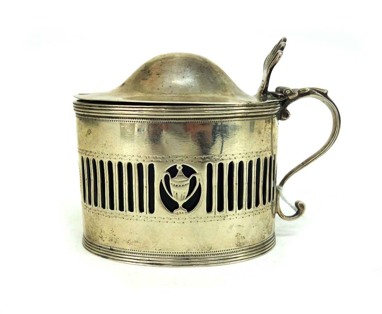 Appraisal: A Victorian oval silver mustard pot Frederick Brasted London in