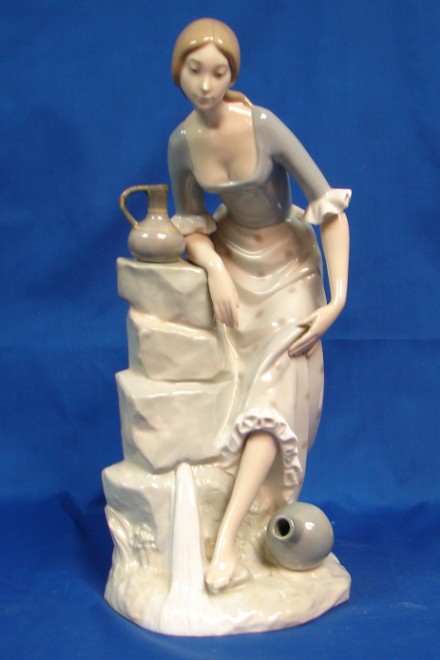 Appraisal: Nao by Lladro - Women at the Well Good Condition