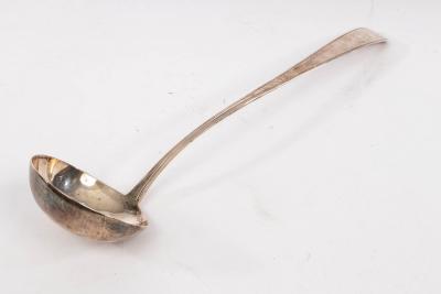 Appraisal: An Irish silver ladle Samuel Neville Dublin of fiddle and