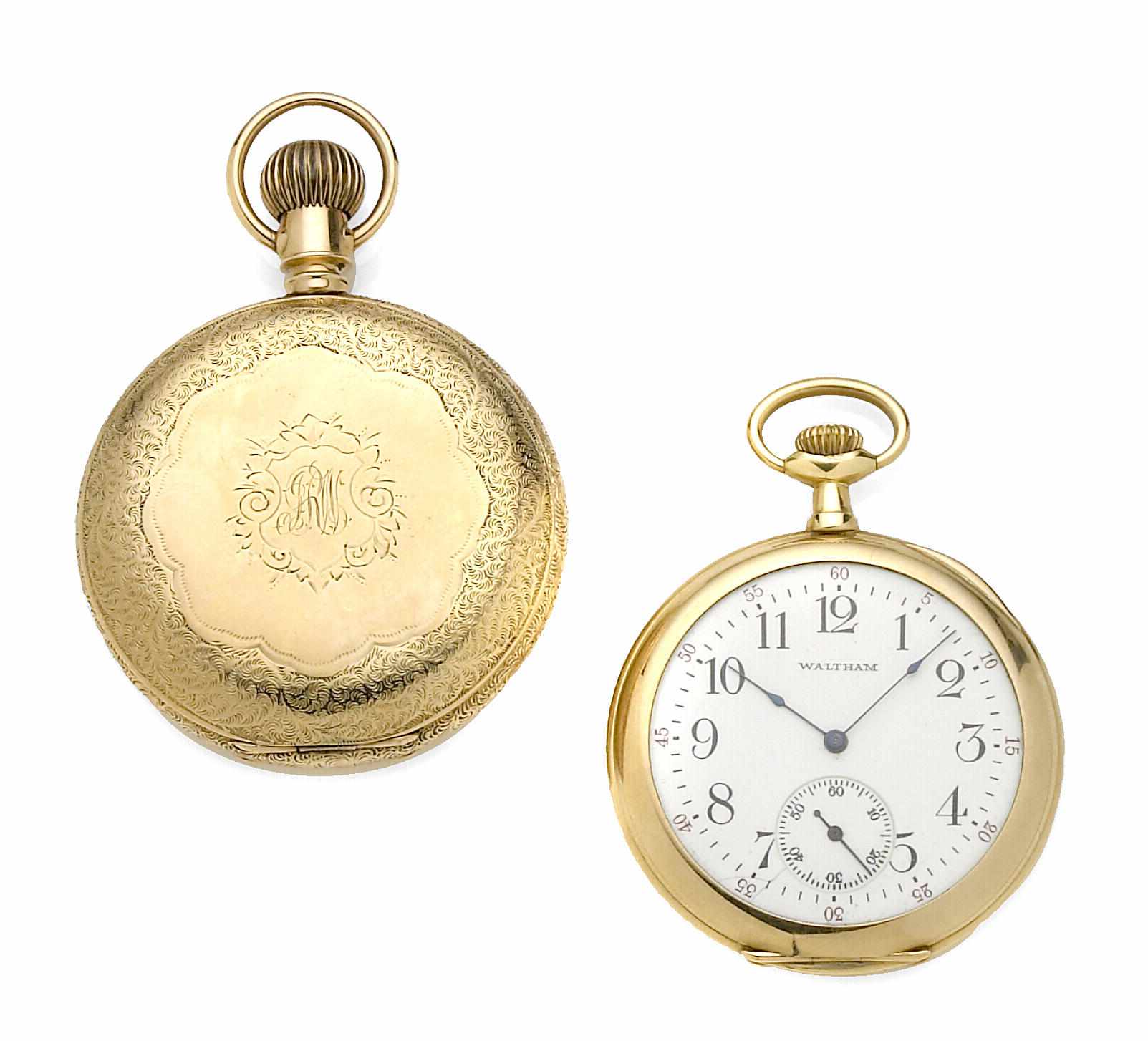 Appraisal: A collection of two k gold pocket watches