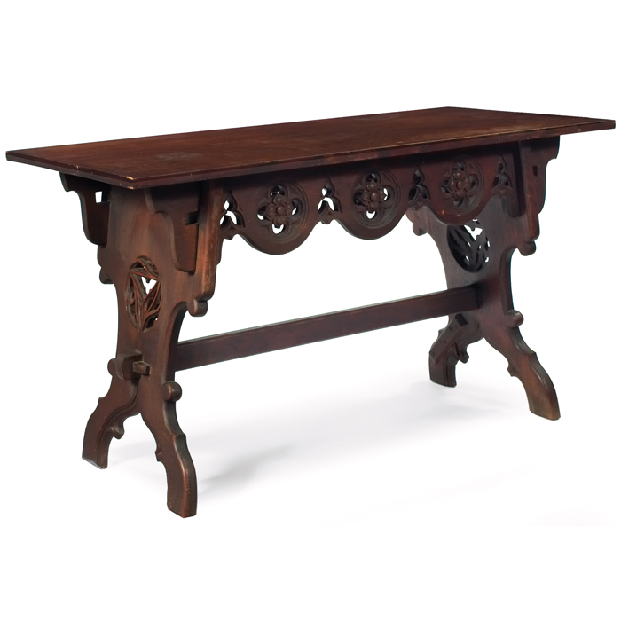 Appraisal: Arts Crafts table in the style of Rose Valley possibly