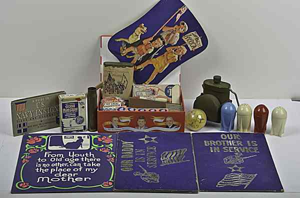 Appraisal: US WWII Homefront Items Lot of Twenty Lot includes one