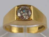 Appraisal: An carat gold diamond solitaire ring the round brilliant cut