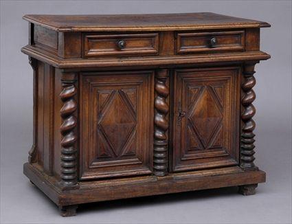 Appraisal: ITALIAN RENAISSANCE CARVED WALNUT CREDENZA The molded top above drawers