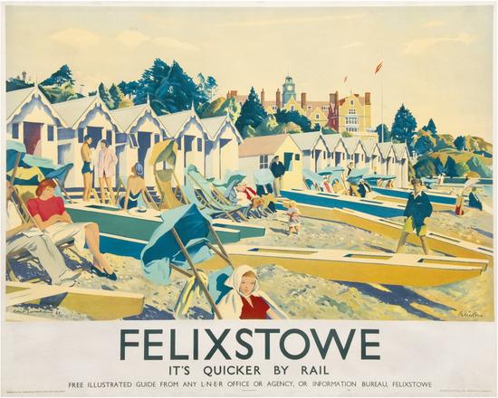 Appraisal: SWINHAM Robert - FELIXSTOWE LNER lithograph in colours c condition