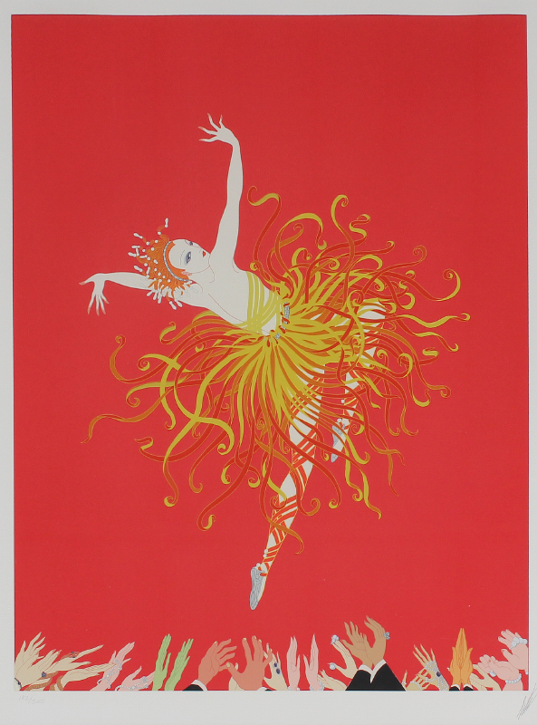 Appraisal: ERTE Russian France - ''Applause'' Serigraph sight size '' x