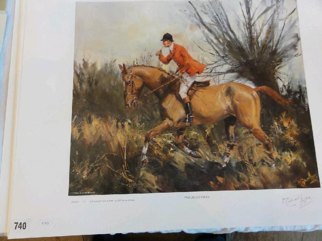 Appraisal: Twelve signed limited edition prints by Michael Lyne The Huntsman