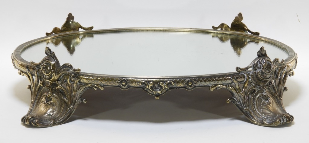 Appraisal: ENGLISH VICTORIAN SILVERPLATE PLATEAU DRESSER TRAY United Kingdom th CenturyOval