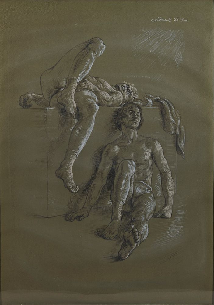 Appraisal: PAUL CADMUS American - Dancers Resting lithograph on paper with