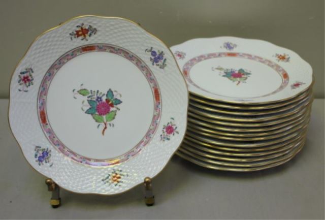 Appraisal: Herend Chinese Bouquet Plates From a Park Ave NYC estate