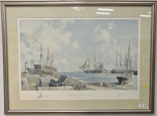 Appraisal: John Stobart print Sailing Days Nantucket in pencil signed and