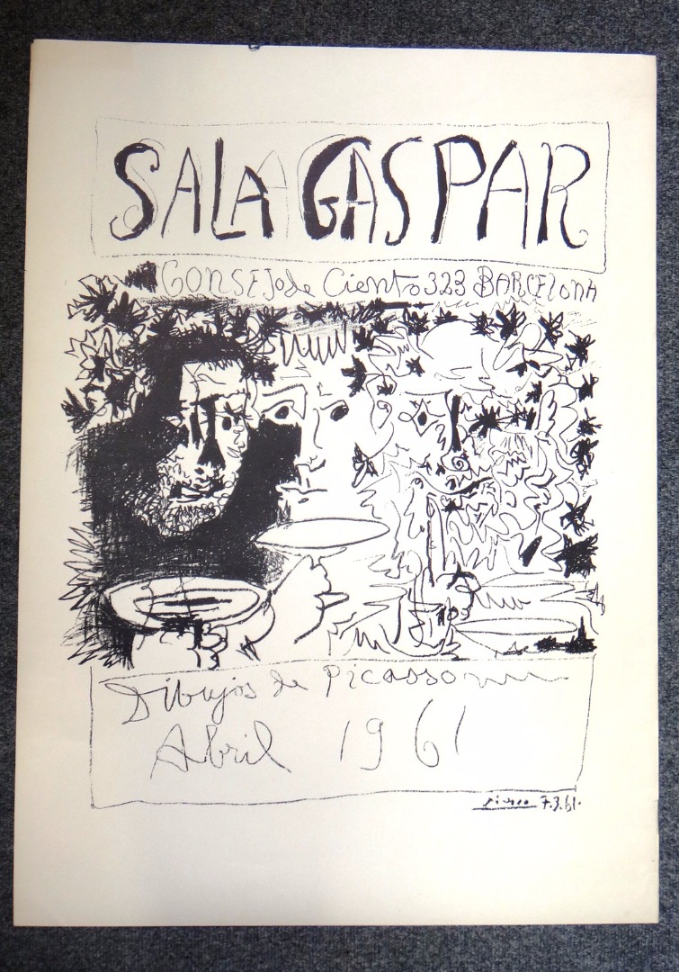 Appraisal: After Pablo Picasso - 'Sala Gaspar-Three Drinkers' Barcelona print unframed