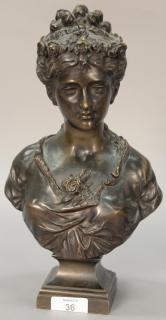 Appraisal: Jean Bulio - bronze bust of Venus marked on back