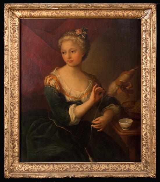 Appraisal: Italian School th century Portrait of a Lady Twisting Wool