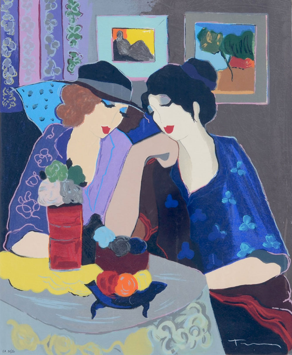 Appraisal: TARKAY Itzchak Serbian-Israeli - Young Ladies in an Interior Waiting