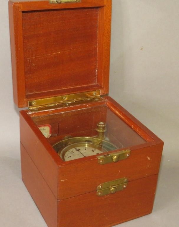 Appraisal: ELGIN NATIONAL WATCH CO DECK CLOCKca in a wood box