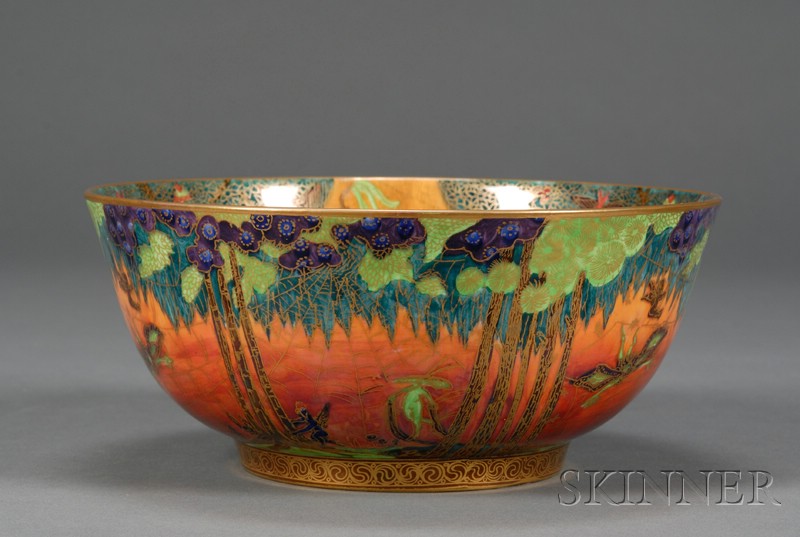 Appraisal: Wedgwood Flame Fairyland Lustre Woodland Elves III Imperial Bowl England