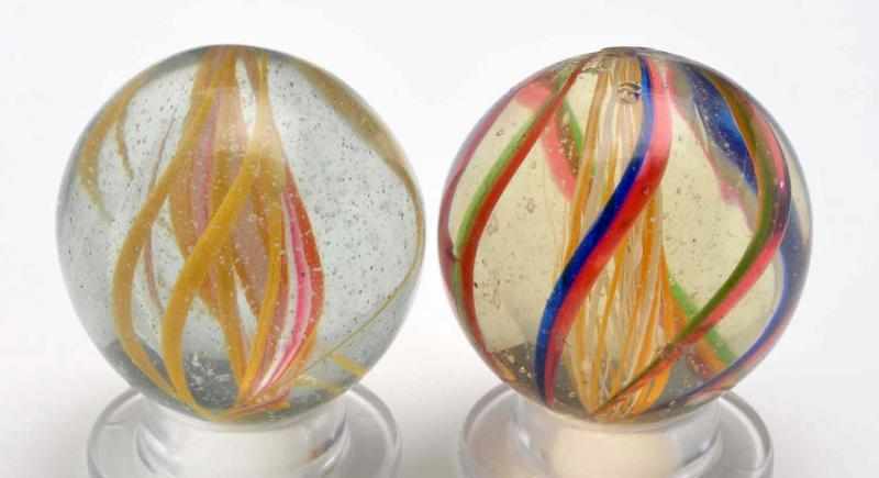 Appraisal: Lot of Swirl Marbles Description Includes one bicolor latticino Core