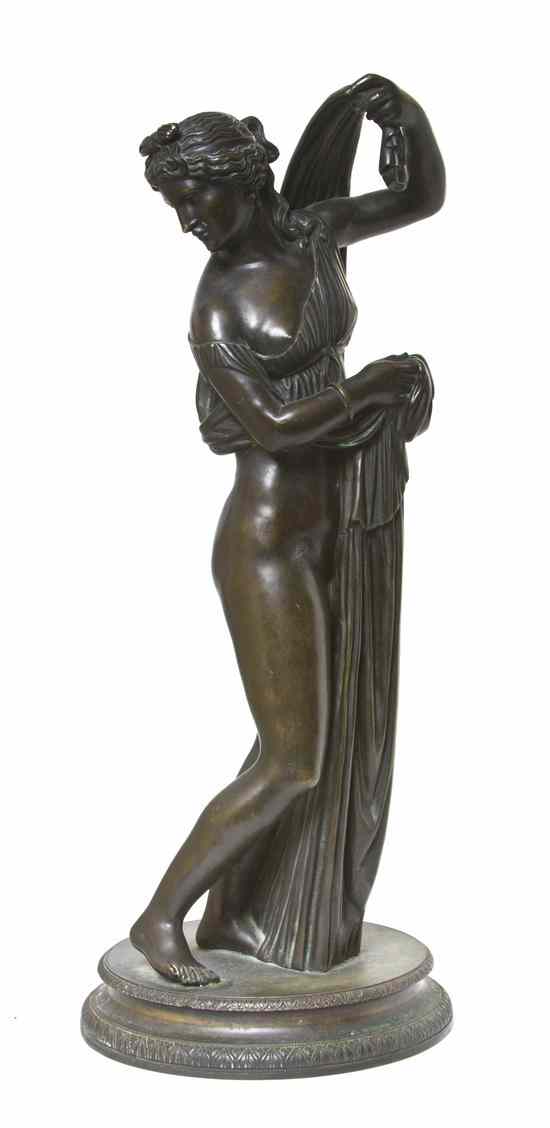 Appraisal: A Continental Bronze Figure after the Antique depicting Venus Callipyge