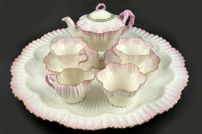 Appraisal: AN IRISH BELLEEK PARIAN PORCELAIN TEAWARE DEJEUNER SET pieces in