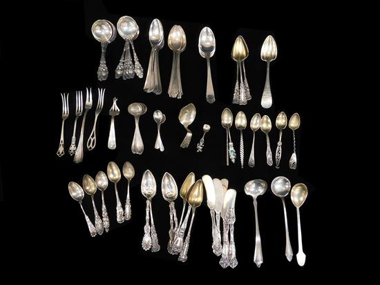 Appraisal: SILVER Assortment of sterling silver flatware and serving pieces by