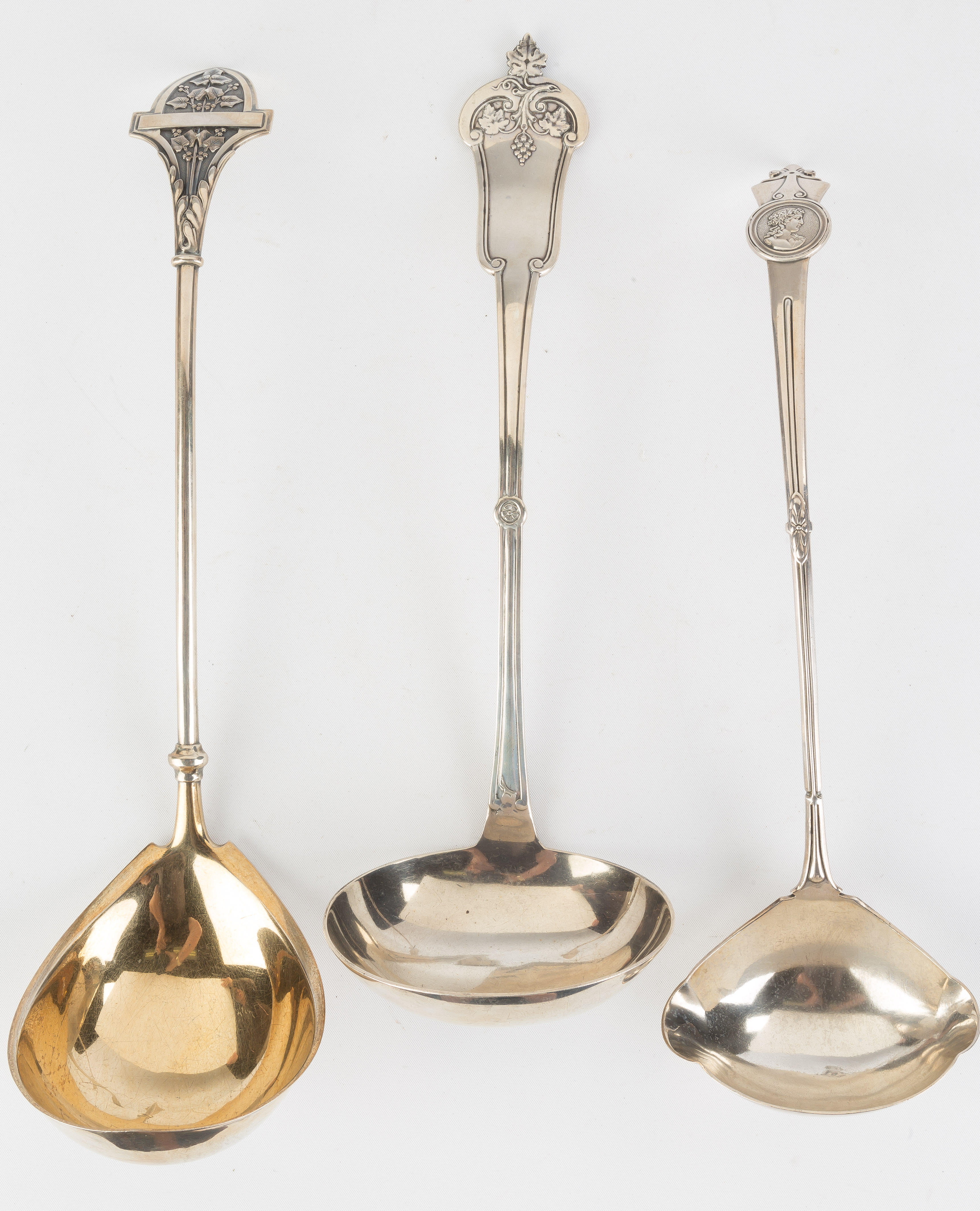 Appraisal: Three Silver Ladles All monogrammed L to R Gorham sterling