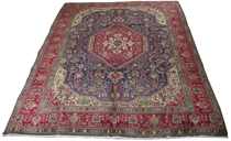 Appraisal: Tabriz Carpet ca 's Large center diamond medallion surrounded by