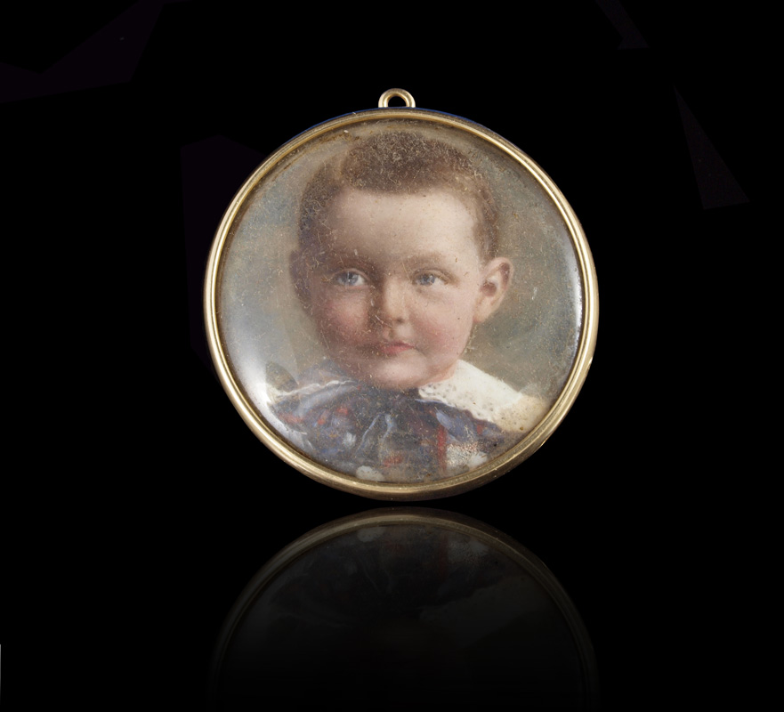 Appraisal: ANTIQUE K TIFFANY CO MINIATURE PORTRAIT BROOCH K yellow gold