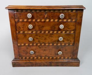 Appraisal: th c English Miniature Drawer Chest th c English Miniature