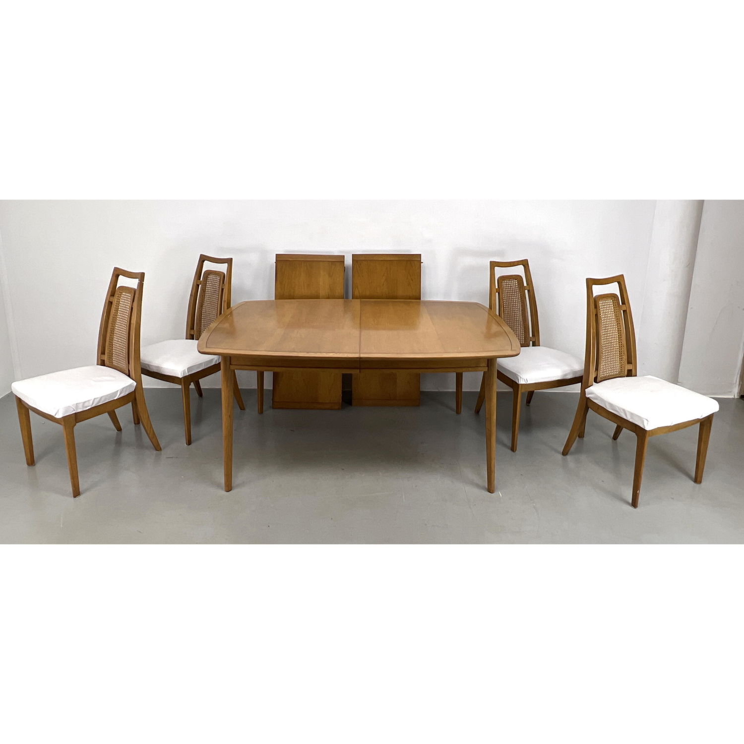 Appraisal: pc Drexel Modernist Dining Set Table Side Chairs with Tall