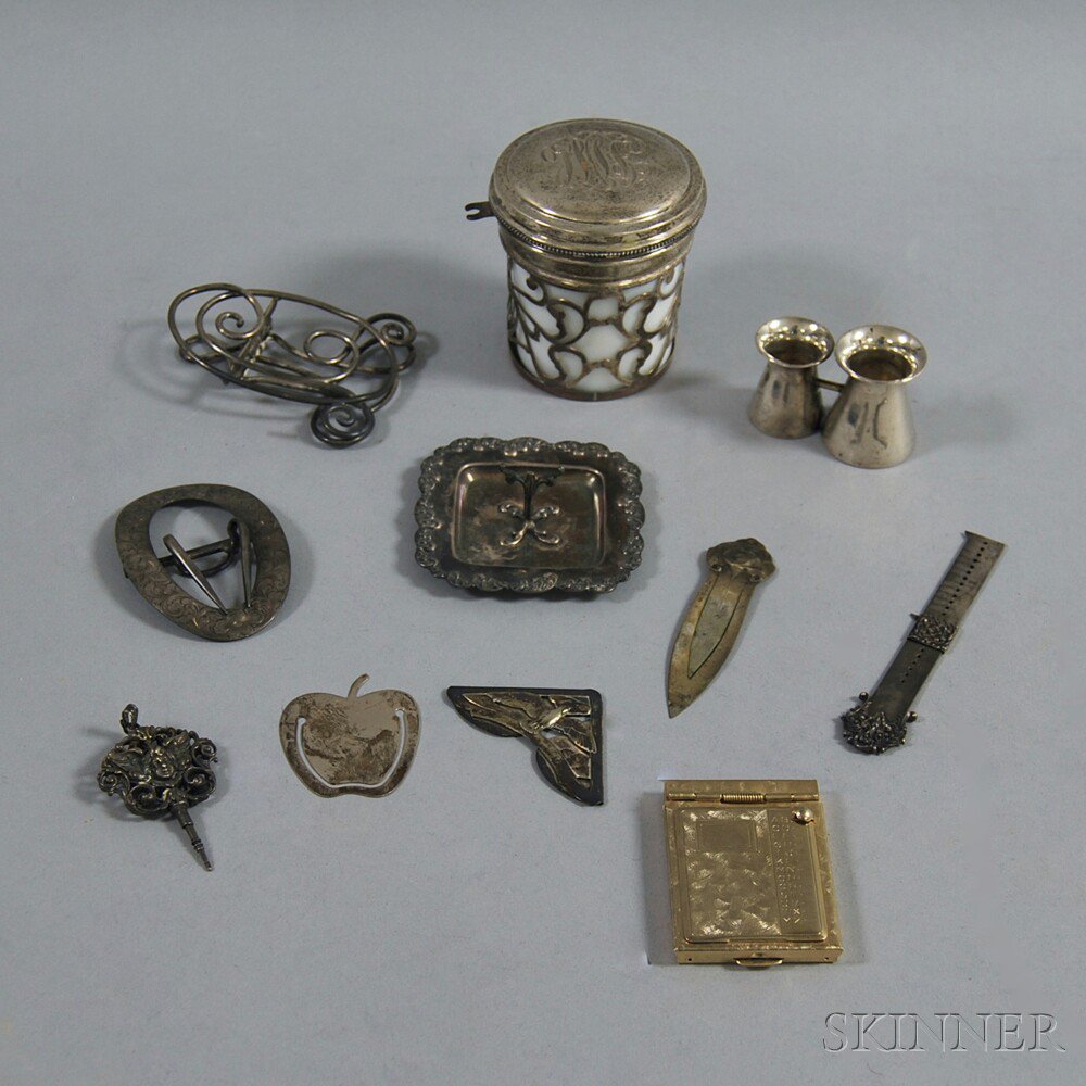 Appraisal: Small Collection of Mostly Sterling Silver Vanity and Novelty Items