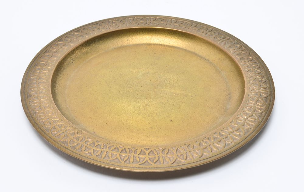 Appraisal: Tiffany Studios Bronze Dore Card Tray Tiffany Studios bronze dore