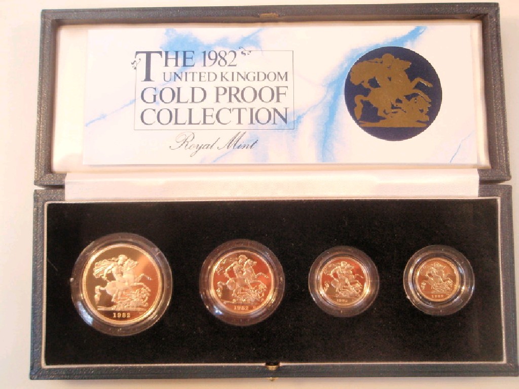 Appraisal: A Royal Mint United Kingdom gold proof coin set comprising