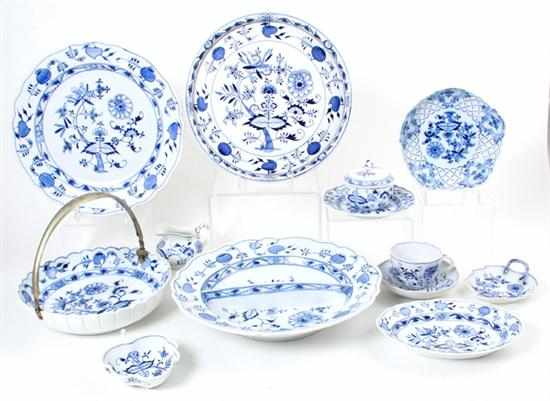 Appraisal: Meissen Blue Onion pattern porcelain partial service consisting of plates