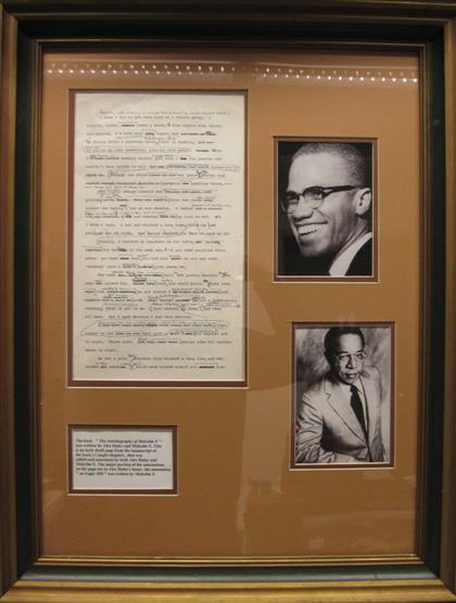 Appraisal: pieces Malcom X Alex Haley Typed Draft Sheets with MS