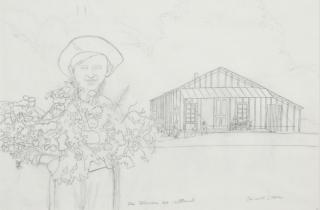 Appraisal: Carroll Cloar Drawing Flowers We Gathered Carroll Cloar Tennessee -