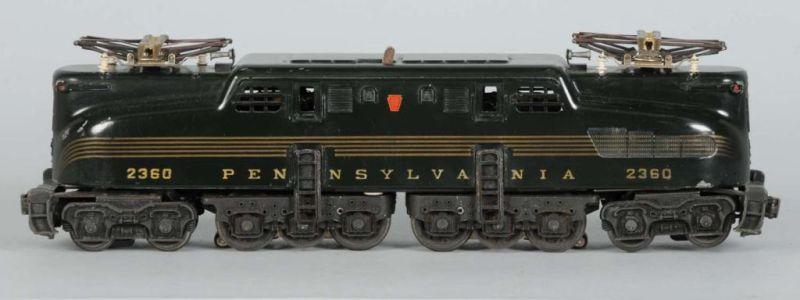 Appraisal: Lionel No O-Gauge GG Locomotive Description Post-war Green five-stripe Pantograph